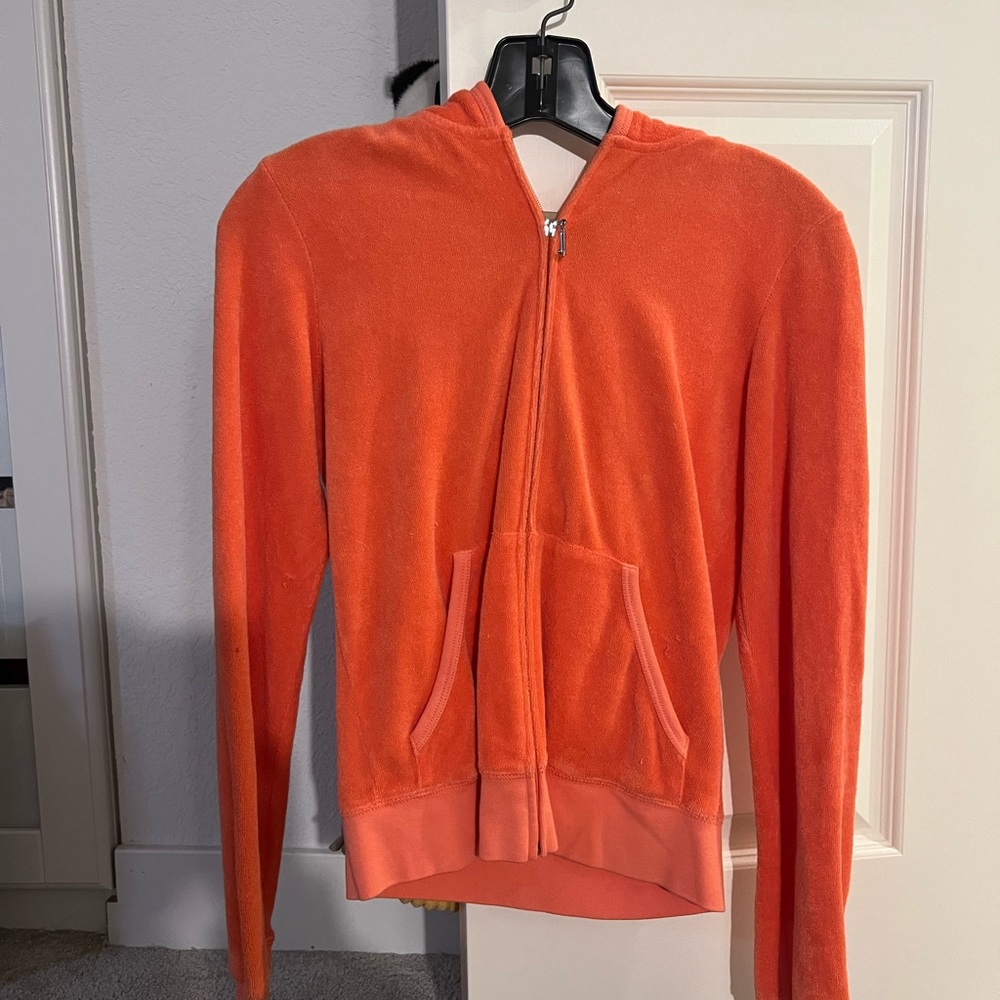 Orange juicy couture velvet jacket